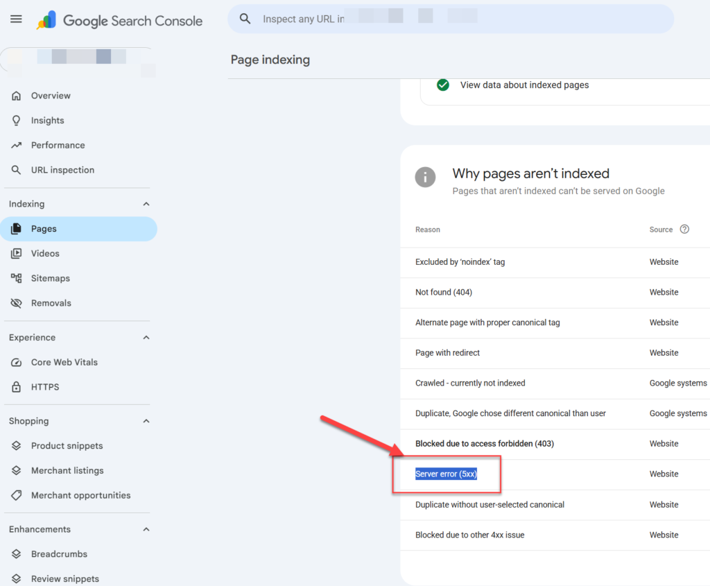 Hướng dẫn xử lý lỗi server error (5xx)
